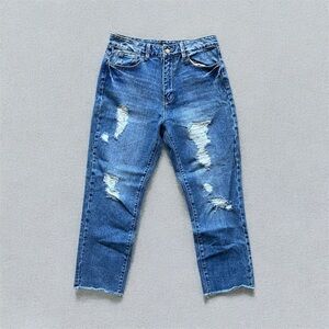 FASHION NOVA Simple Things High Rise Boyfriend  Jeans LightBlueWash SIZE 11 NWT